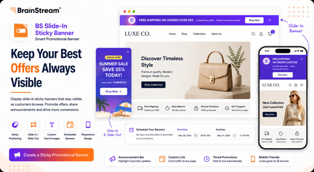Slide-In Sticky Banner