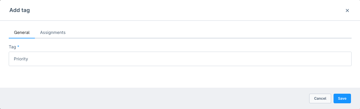 Create a Priority Tag