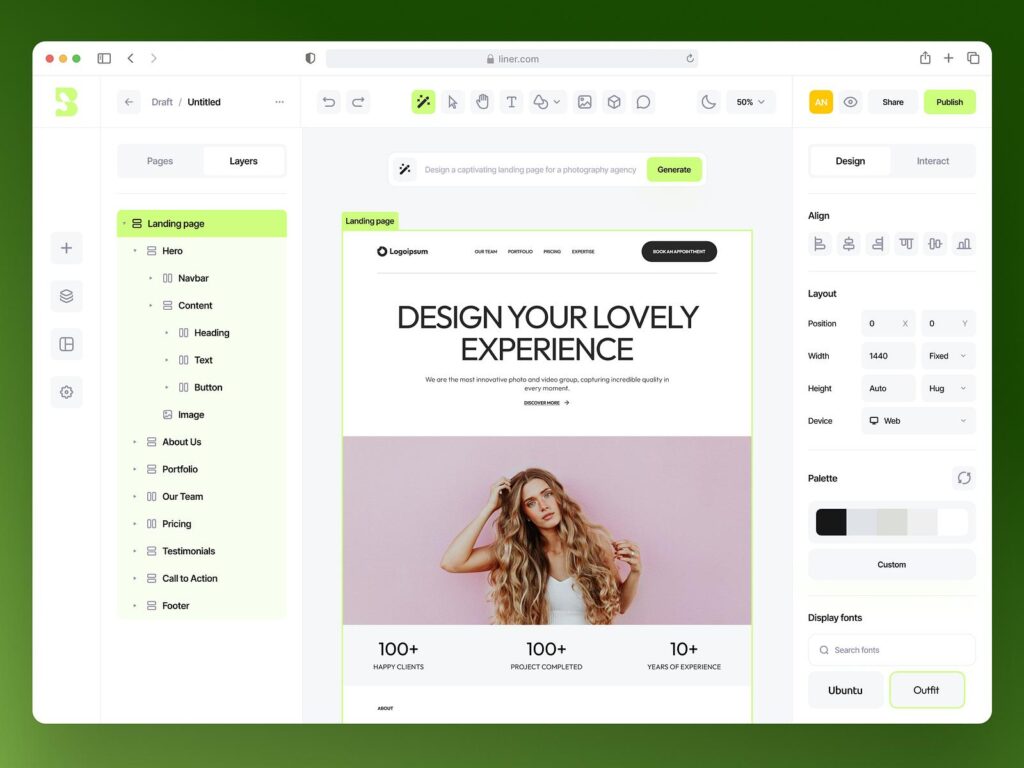 AI website building