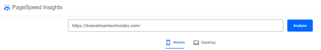 pagespeed test