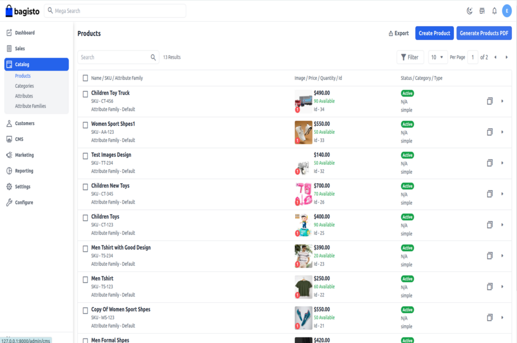 Product Pdf Generate
