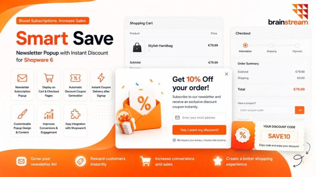 Smart Save: Newsletter Pop-Up & Coupon